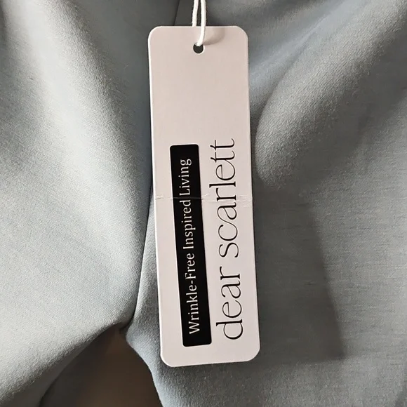 Dear Scarlett Flare Leg Pants 1X Blue Stretch Lounge Modern Casual Relaxed NWT - Picture 9 of 15